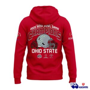 Limited Edition Ohio State Buckeyes Red Hoodie College Football Playoff 2025 Rose Bowl Champions