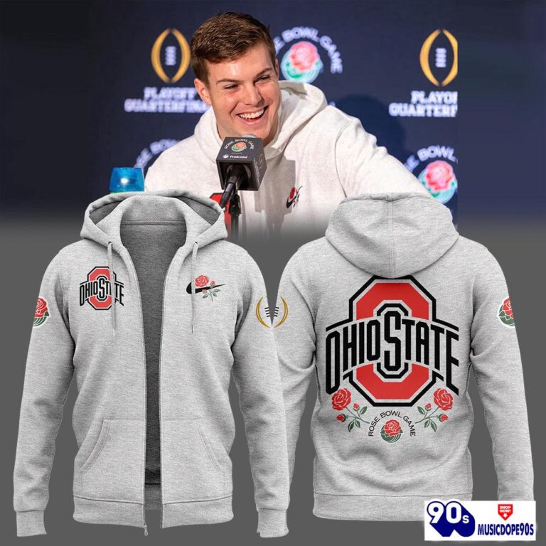 Rework Ohio State Buckeyes NCAA Crop Zip Hoodie - XS