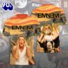 Limited Eminem Slim Shady Vintage  All Over Print Rapper Shirt For Fans