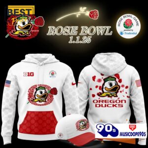 Limited Oregon Ducks x Rose Bowl Game Hoodie, Cap