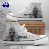 Linkin Park White Shoes, Linkin Park Living Things, Linkin Park High Top Canvas Shoes For Fans