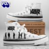 Linkin Park White Shoes, Linkin Park Members, Linkin Park High Top Canvas Shoes For Fans