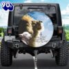 Lion And Lamb Spare Tire Cover – Jesus Christ Anchor Spare Wheel Cover – Christian Gift Car Decor