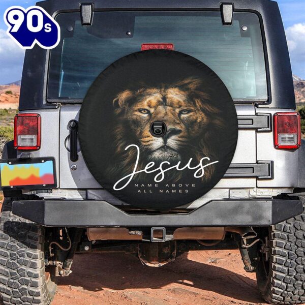 Lion Jesus Spare Tire Cover Jesus Name Abobe All Names Christian Gift – Jesus Gift Spare Tire Cover Car Decor