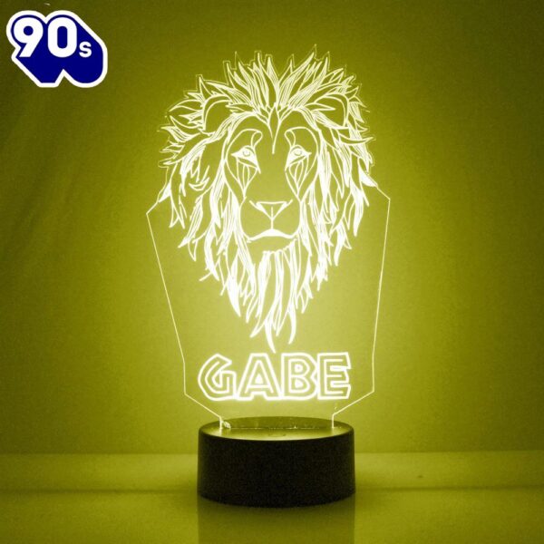 Lion Night Light Personalized Free Led Night Lamp  Gift Christmas