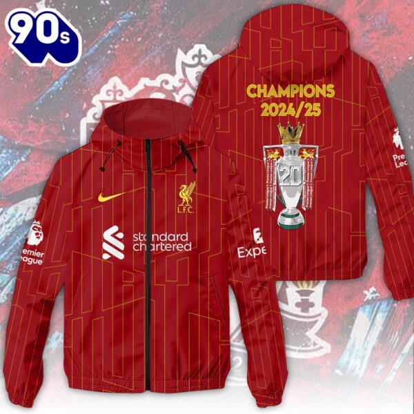 Liverpool FC 3D Windbreaker Jacket For Man And Women