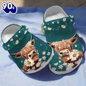 Longhorn Cattle Flower Clogs Shoes…