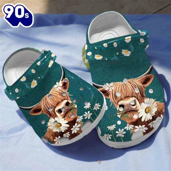 Longhorn Cattle Flower Clogs Shoes Birthday Christmas Gifts For Girls