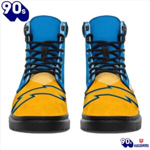 Los Angeles Chargers All Season Boots Casual Shoes Vegan Leather Custom Boot Shoes