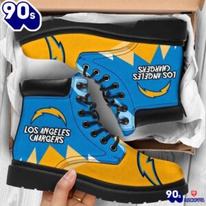 Los Angeles Chargers All Season Boots Casual Shoes Vegan Leather Custom Boot Shoes