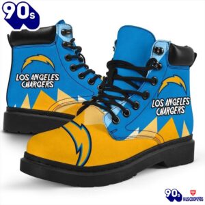 Los Angeles Chargers All Season Boots Casual Shoes Vegan Leather Custom Boot Shoes