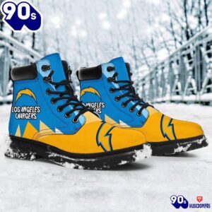 Los Angeles Chargers All Season Boots Casual Shoes Vegan Leather Custom Boot Shoes