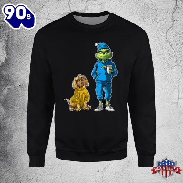 Los Angeles Chargers Grinch Christmas Football Sweatshirt