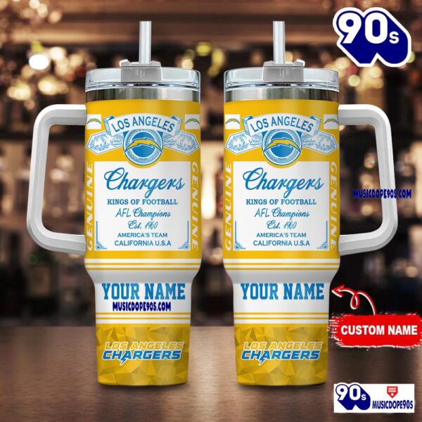 Los Angeles Chargers Nfl Kings Of Football Personalized Tumbler 40oz