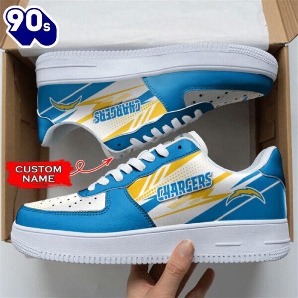 Los Angeles Chargers NFL Personalized Air Force 1 Shoes