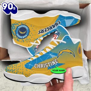 Los Angeles Chargers NFL Personalized Jordan 13 Shoes