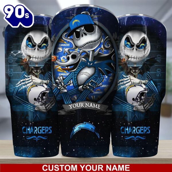 Los Angeles Chargers NFL-Custom Tumbler Jack The Nightmare Before Christmas