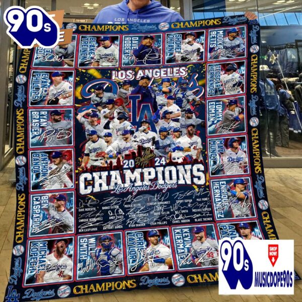 Los Angeles Dodgers 2024 World Series Champions _One Win Away_ Fleece Blanket