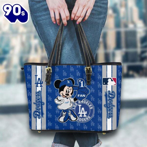 Los Angeles Dodgers Mlb Minnie Women Leather Tote Bag