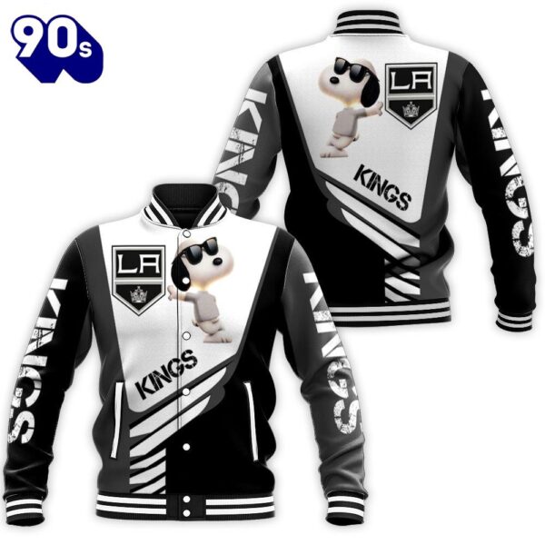 Los Angeles Kings Snoopy For Fans 3D Baseball Jacket For Men Women