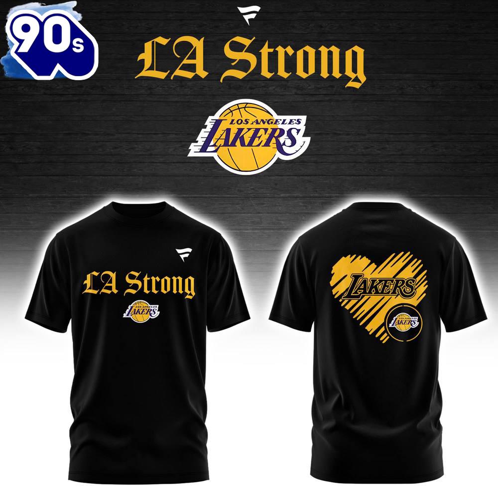 Los Angeles Lakers LA Strong 3d T-Shirt Los Angeles Lakers LA Strong 3d T-Shirt