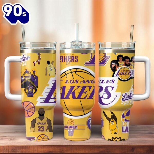 Los Angeles Lakers NBA Sport Custom Stanley Quencher 40oz Stainless Steel Tumbler