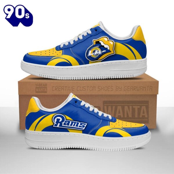 Los Angeles Rams Air Sneakers Custom Force Shoes Sexy Lips For Fans