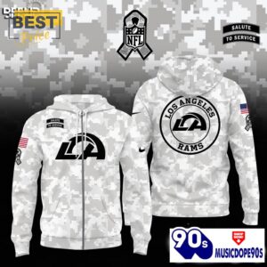 Los Angeles Rams Camo 2024 Salute to Service Hoodie, Jogger, Cap