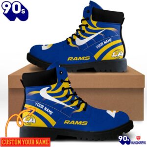 Los Angeles Rams Custom Boots Shoes Idea Gift For Fan