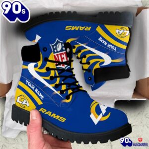 Los Angeles Rams Custom Boots Shoes Idea Gift For Fan