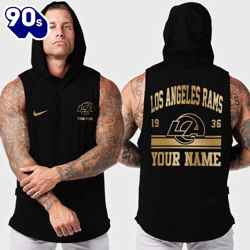 Los Angeles Rams Men Workout Hooded Tank Top Los Angeles Rams Men Workout Hooded Tank Top