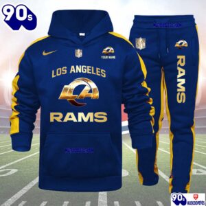 Los Angeles Rams NFL 32 Teams Personlized Golden Logo Hoodie Set