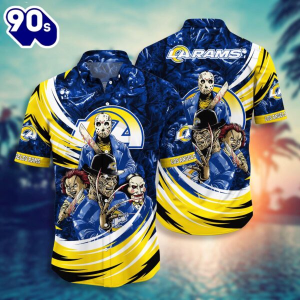 Los Angeles Rams NFL  Halloween Horror Movies Hawaiian Shirts