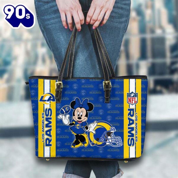 Los Angeles Rams NFL Minnie Women Leather Tote Bag