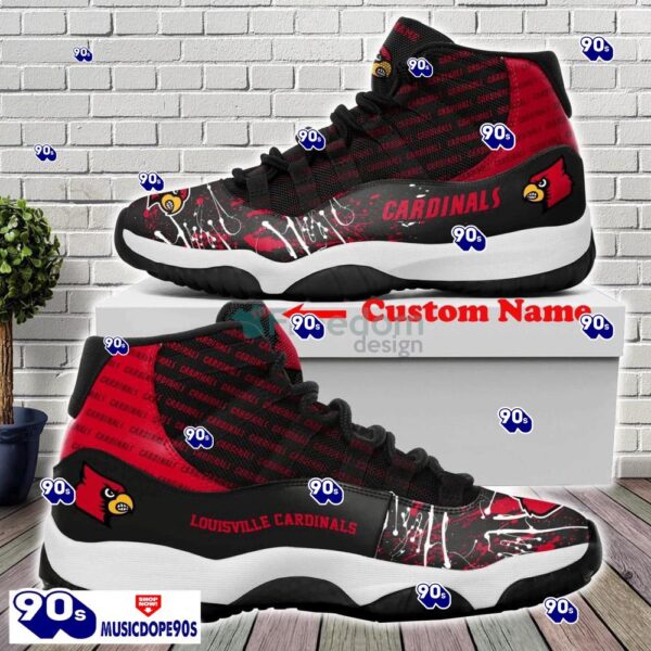 Louisville Cardinals Air Jordan 11 Shoes Custom Name Shoes