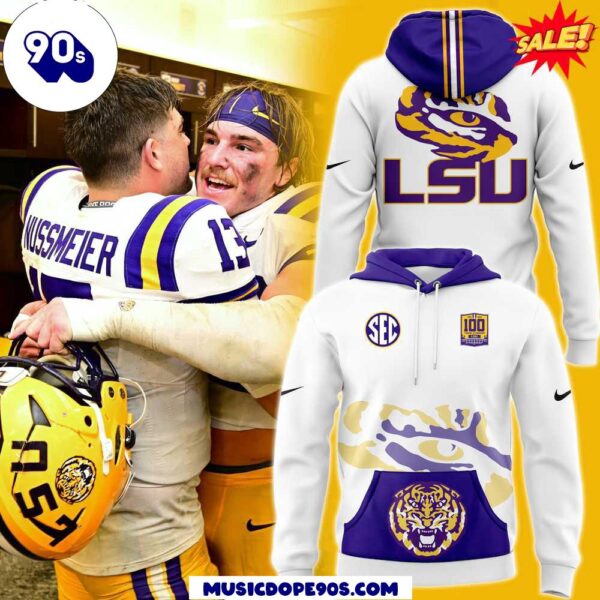 LSU Tigers 100 Years in Tiger Stadium Scratch Hoodie