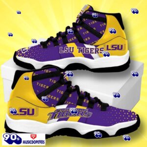 LSU Tigers Football Team Air Jordan 11 Best Sneakers For Men Women Fans