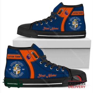 Luton Town F.C Personalzied High Top Canvas Shoes