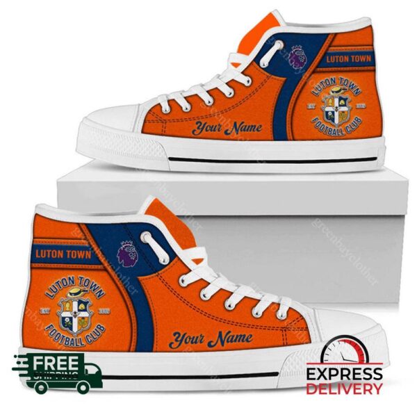 Luton Town F.C Personalzied High Top Canvas Shoes