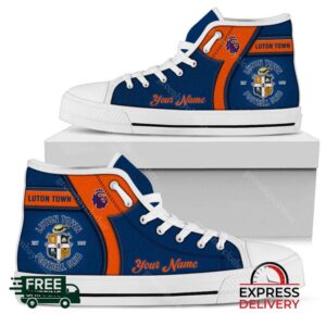 Luton Town F.C Personalzied High Top Canvas Shoes