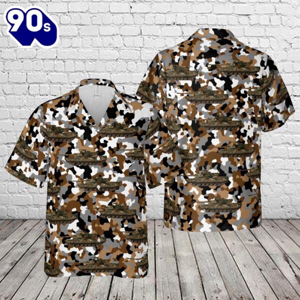M1 Abrams MERDC “Winter, US & Europe, verdant” pattern Winter Camo Christmas Hawaiian Shirt