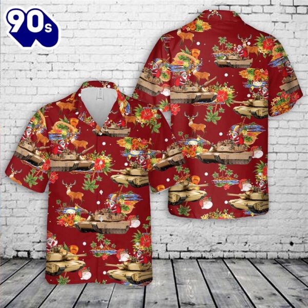 M1 Abrams Tank Christmas Hawaiian Shirt 1