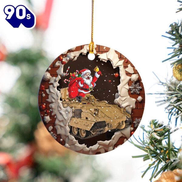 M2A3 Bradley Christmas Ceramic Ornament