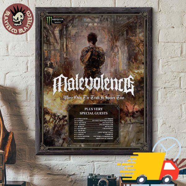 Malevolence Where Only The Truth Is Spoken Tour 2025 Europe And UK Tour Dates Canvas