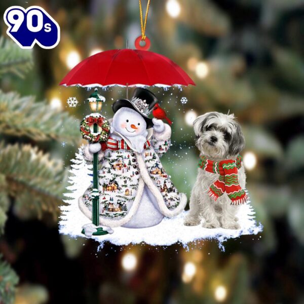 Malshi With Snowman Ornament, Gift For Christmas