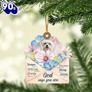 Maltese God Says You Ornament,…