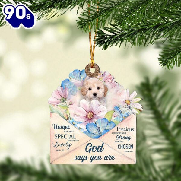 Maltipoo God Says You Ornament, Gift For Christmas