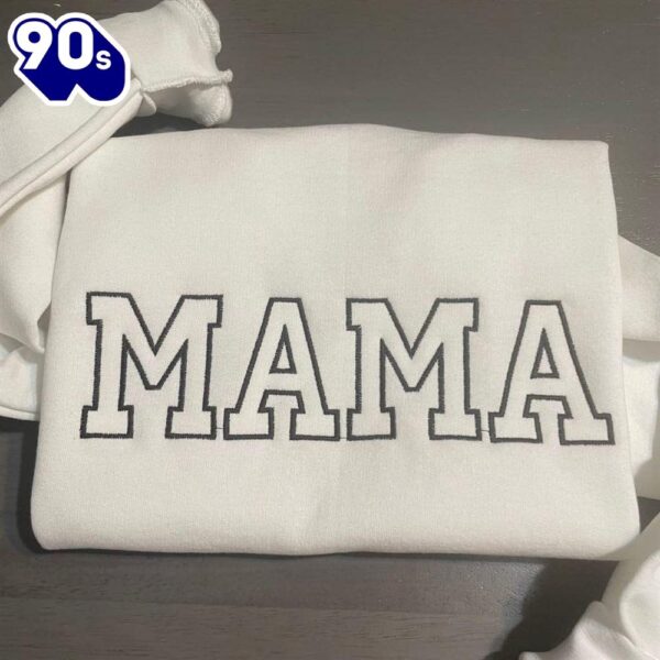 Mama Embroidered Sweatshirt Gift Christmas