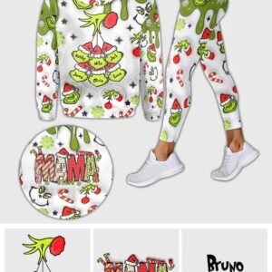 Mama Grinch - Personalized Mother Grinch Hoodie and Leggings