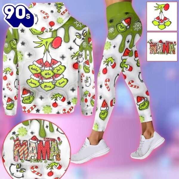 Mama Grinch – Personalized Mother Grinch Hoodie and Leggings